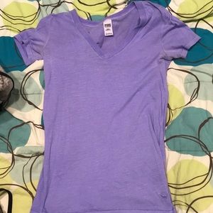 victoria secret pink purple vneck top